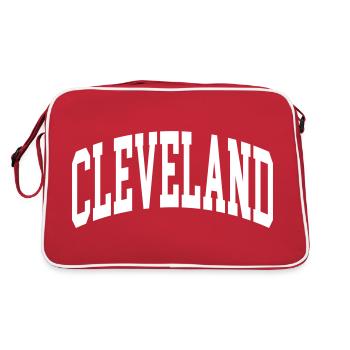 Cleveland - Retro Tasche - Rot/Weiß - Hinten
