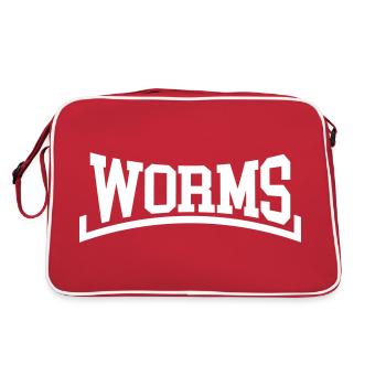 Worms - Retro Bag - red/white - Back