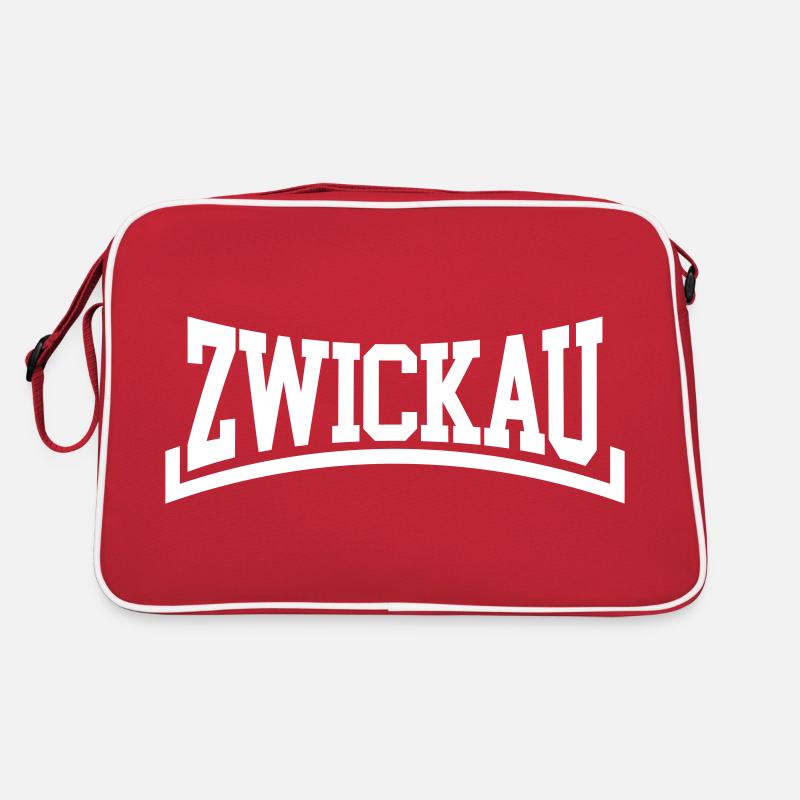 Zwickau - Retro Tasche - Rot/Weiß
