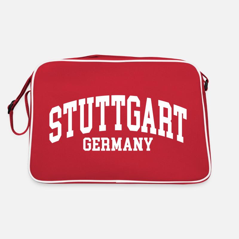 Stuttgart - Retro Tasche - Rot/Weiß