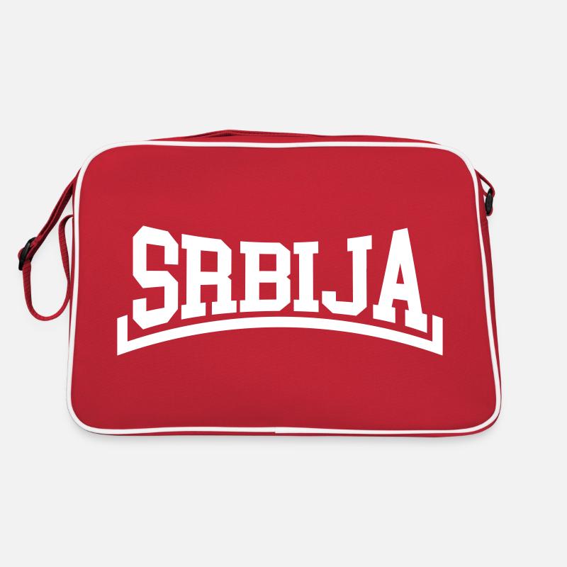 Serbie - Sac Retro - rouge/blanc