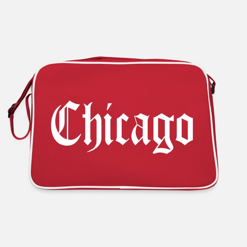 Chicago - Retro Tasche - Rot/Weiß