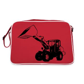 Chargeuse sur pneus - Sac Retro - rouge/blanc - Dos