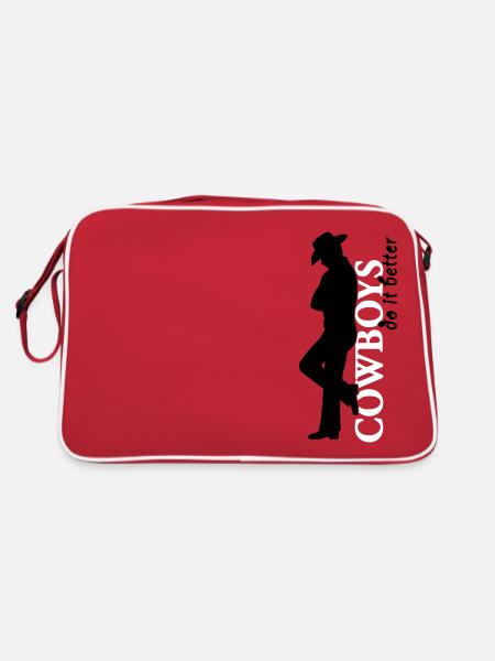 Cowboys do it better - Retro Bag - red/white - Back