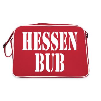 Hessen Bub - Retro Tasche - Rot/Weiß - Hinten