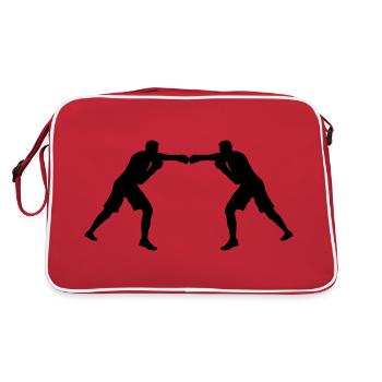 Unity through colours! Two colorful boxing figures in the Gle - Retro Bag - red/white - Back