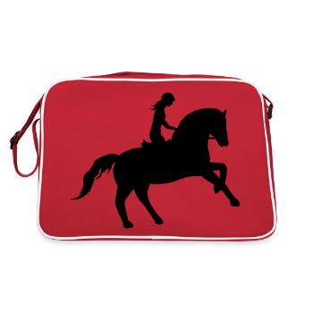 Le cavalier et le cheval unis - Sac Retro - rouge/blanc - Dos