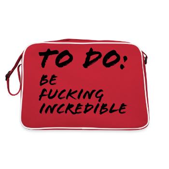 To Do Be fucking incredible - Sac Retro - rouge/blanc - Dos
