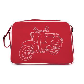 Scooter Simson Schwalbe - Sac Retro - rouge/blanc - Dos