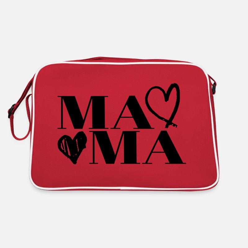 Mama Herzen Muttertag Retro Tasche