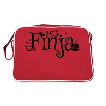 Finja Nom Prénom Chaton Nom - Sac Retro - rouge/blanc - Dos