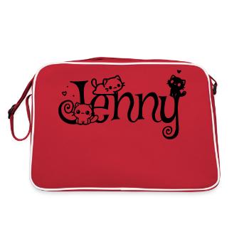 Jenny Nom Prénom Nom du chaton - Sac Retro - rouge/blanc - Dos