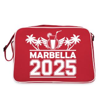 Marbella 2025 - Retro Tasche - Rot/Weiß - Hinten