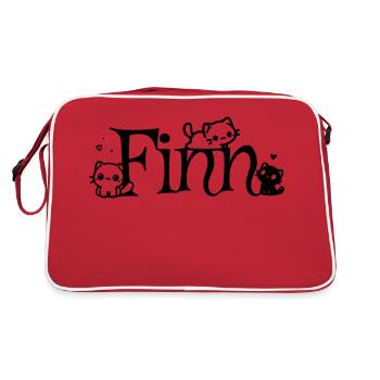 Finn Nom Prénom Chaton Nom - Sac Retro - rouge/blanc - Dos