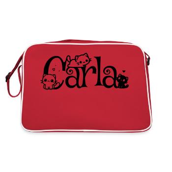 Carla Nom Prénom Chaton Nom - Sac Retro - rouge/blanc - Dos