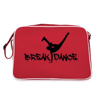 breakdance - Retro Tasche - Rot/Weiß - Hinten