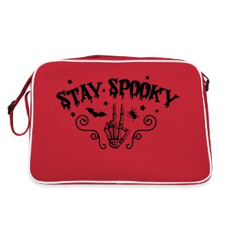 stay spooky - Retro Tasche - Rot/Weiß - Hinten