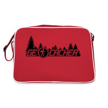 Geocacher - Retro Tasche - Rot/Weiß - Hinten