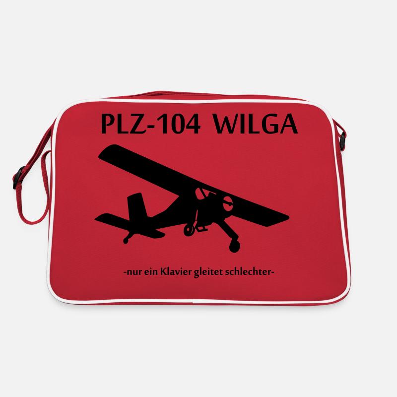 Wilga PZL-104 Klavier? - Retro Tasche - Rot/Weiß
