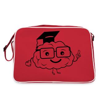 smart brain - Retro Bag - red/white - Back