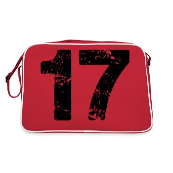 17 - Retro Tasche - Rot/Weiß - Hinten