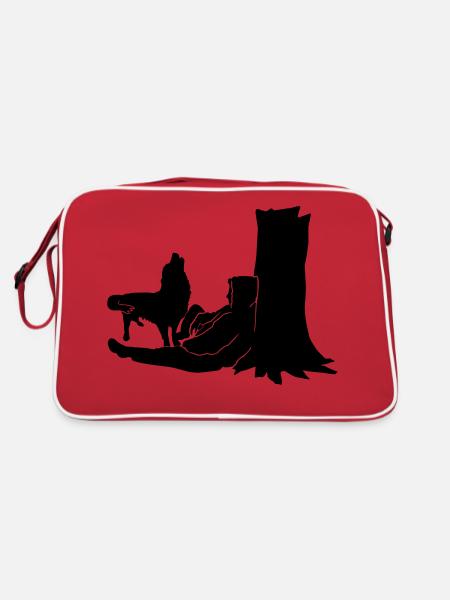 anzeige_amBaum_cb - Retro Tasche - Rot/Weiß - Hinten