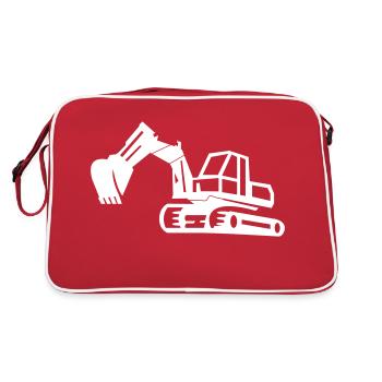 excavatrice - Sac Retro - rouge/blanc - Dos