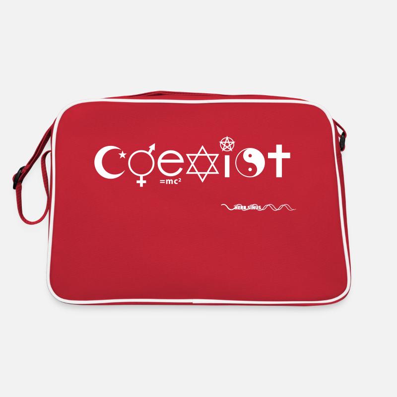 coexist-herbSinus - Retro Tasche - Rot/Weiß