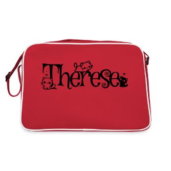 Therese Name First Name Kitten Name - Retro Bag - red/white - Back