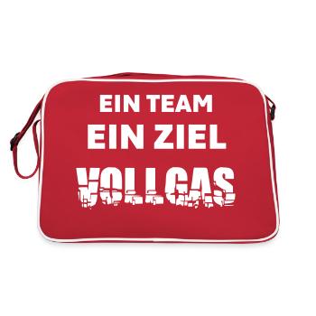 The troops go full throttle - Retro Bag - red/white - Back