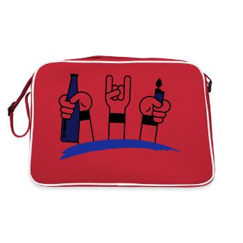 Festival - Retro Tasche - Rot/Weiß - Hinten