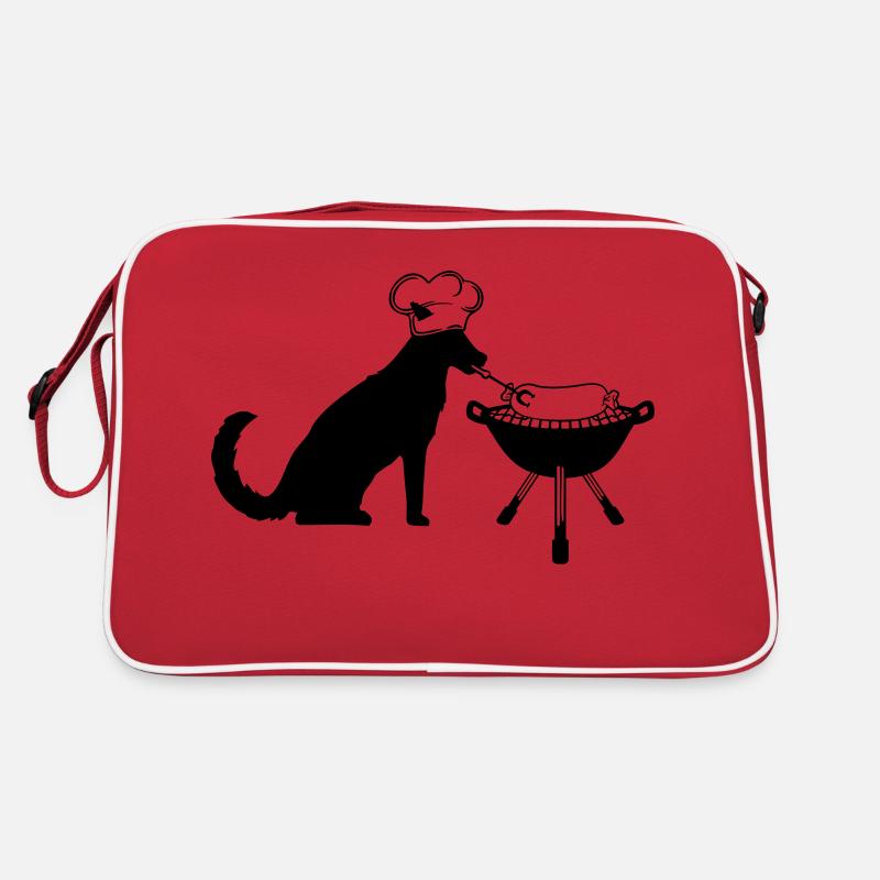 Dog, Sausage, Grilling, Chef's Hat, Sausage, Chef, Hunger Retro Bag