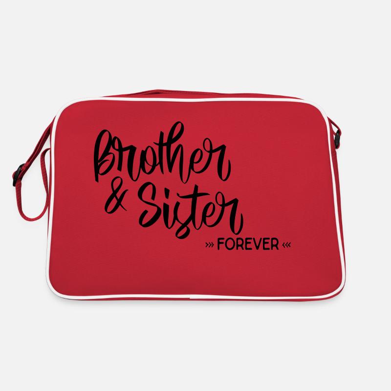 frère et soeur - Sac Retro - rouge/blanc