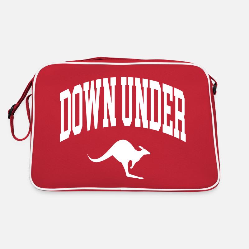Down Under - Retro Tasche - Rot/Weiß