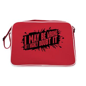 I may be wrong - Retro Bag - red/white - Back