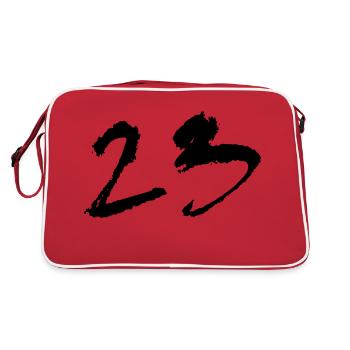 23 - Sac Retro - rouge/blanc - Dos