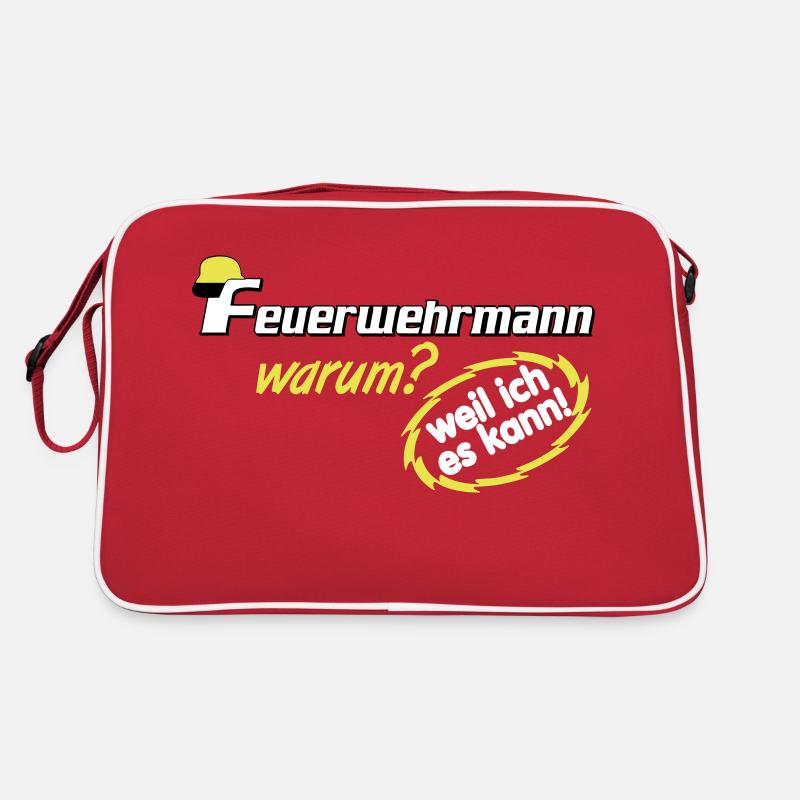 Pompier volontaire, pompier parce que je (25 Sac Retro