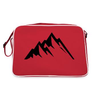 mountains - Retro Tasche - Rot/Weiß - Hinten