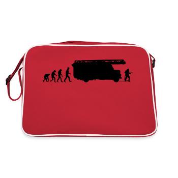 Feuerwehrmann Evolution Feuerwehrauto Leiter - Retro Tasche - Rot/Weiß - Hinten