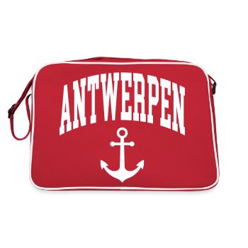 Antwerpen Anker - Retro Tasche - Rot/Weiß - Hinten