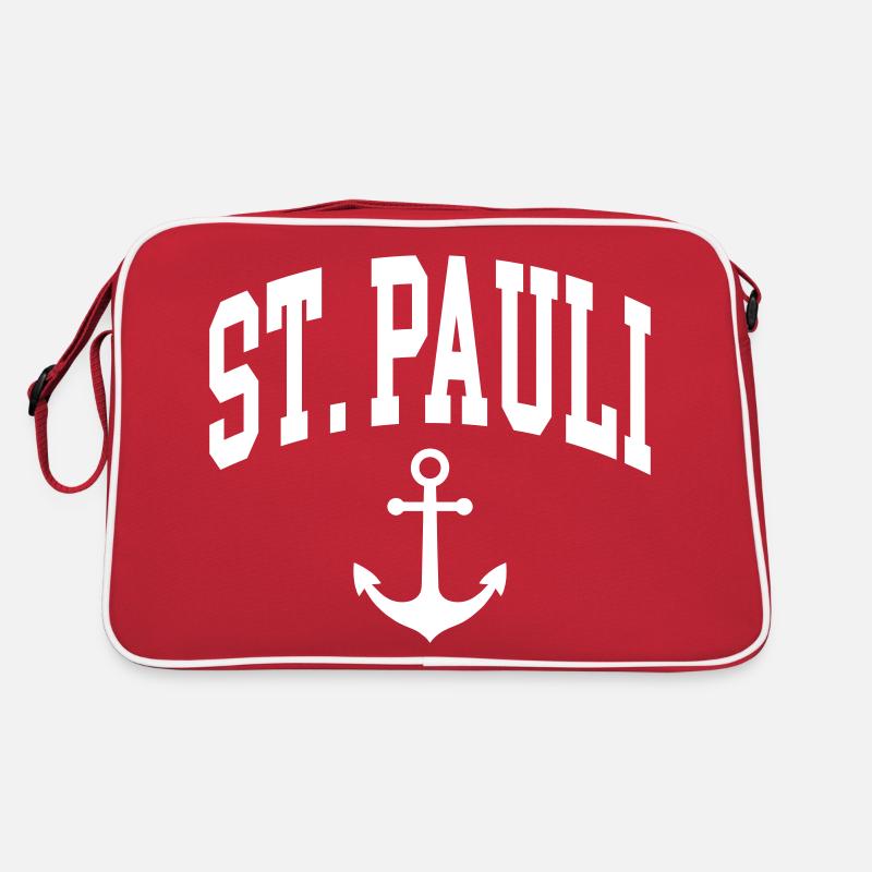 St. Pauli - Retro Tasche - Rot/Weiß