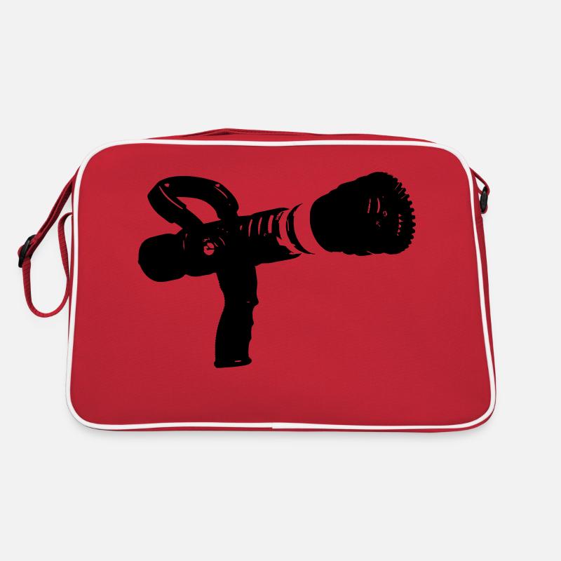 Feuer Feuerwehrschlauch - Retro Tasche - Rot/Weiß