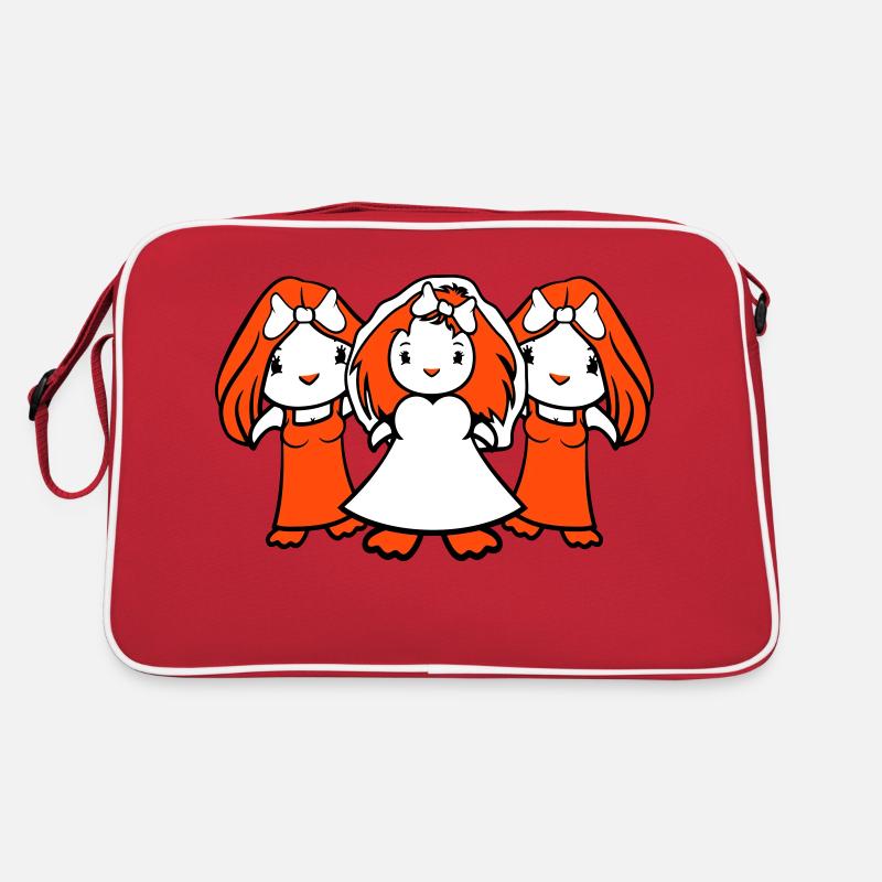 3 Birds Team Bride Girls Three Girlfriends Wedding Retro Bag