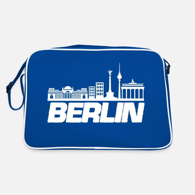 berlin skyline 1 Retro Tasche