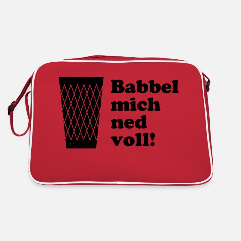 Babbel mich ned voll Retro Tasche