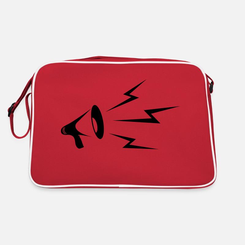 Megafon - Retro Tasche - Rot/Weiß
