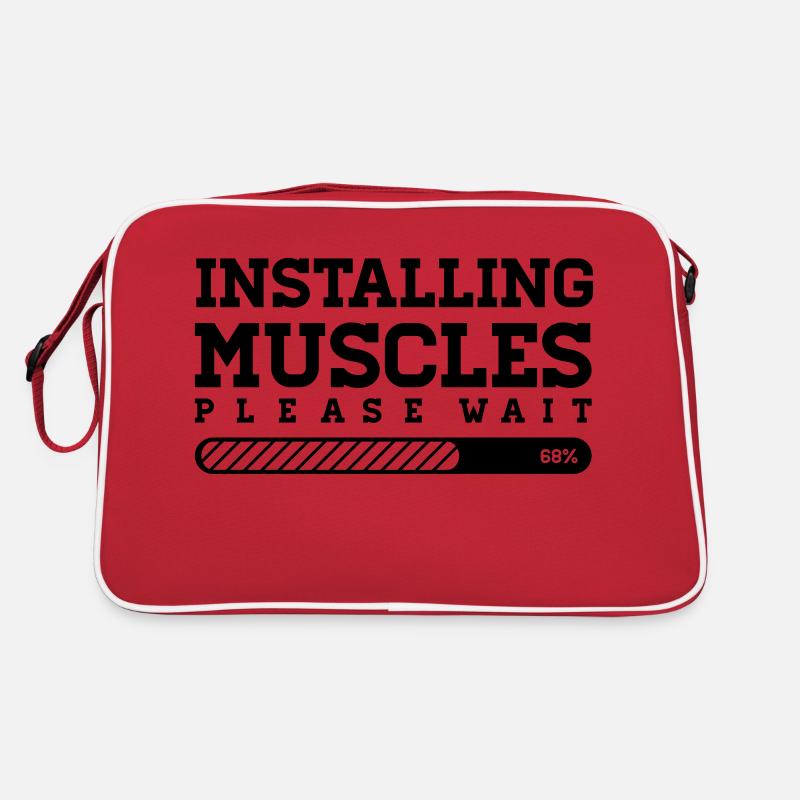 INSTALLING MUSCLES - PLEASE WAIT Retro Tasche