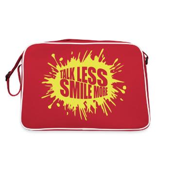 talk less smile more - Retro Bag - red/white - Back