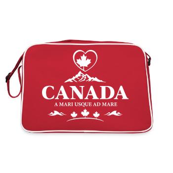 Canada Vancouver Montreal Toronto Maple Leaf Mountains - Retro Bag - red/white - Back