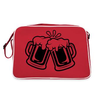 Cruches à bière grillée - Sac Retro - rouge/blanc - Dos